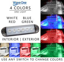 Load image into Gallery viewer, RGBW Round Edge Surface Mount LED Internal Driver Courtesy Four Color Light | IP67 Waterproof (Length Options)