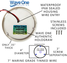 Load image into Gallery viewer, SURFACE Mount RGBW Internal Driver LED Courtesy Light | IP68 Waterproof (Bezel Options)