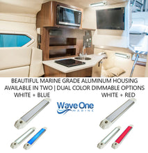 Load image into Gallery viewer, Dimmable Dual Color 12" LED Marine | Boat Dome Light | With Touch Switch (Color Options)