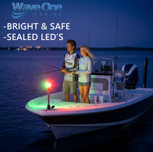 Load image into Gallery viewer, Bi-Color Removable LED Navigation Bow Light With Stainless Plug In Base | 12"