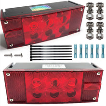 Load image into Gallery viewer, LED Boat Trailer Light Set, Waterproof Submersible Bright, Low Profile Rectangular, Tinned Wire, 2 PCS