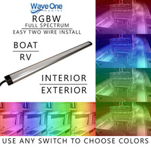 Load image into Gallery viewer, Spectrum RGBW Rigid Light | Internal Driver LED Waterproof Boat Accent Courtesy Light 12V Volt RV | Multi Color Two Wire Switch Control (Length Options)