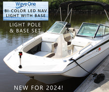 Load image into Gallery viewer, Bi-Color Removable LED Navigation Bow Light With Stainless Plug In Base | 12"