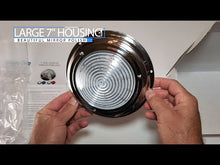 Load and play video in Gallery viewer, Dual Color 7" Stainless LED Marine | Boat Dome Light | With Switch (Color Options)