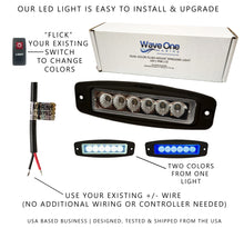 Load image into Gallery viewer, Dual Color LED Flush Mount Spreader Light | Boat Deck Flood | Stainless | IP68 (Color Options)