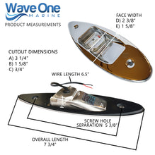 Load image into Gallery viewer, LED Stainless Flush Mount Shark Eye Navigation Light | USCG 2NM | IP67 Waterproof