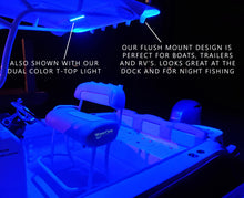 Load image into Gallery viewer, Dual Color LED Flush Mount Spreader Light | Boat Deck Flood | Stainless | IP68 (Color Options)