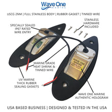 Load image into Gallery viewer, LED Stainless Flush Mount Shark Eye Navigation Light | USCG 2NM | IP67 Waterproof