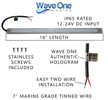 Load image into Gallery viewer, 16" RGBW LED Utility Courtesy Accent Light Strip | Internal Driver Surface Mount | IP65 Weatherproof