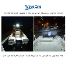 Load image into Gallery viewer, High Lumen | LED Marine Spreader Light  | IP68 | Stainless Hardware (Color Options)