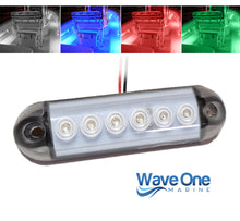 Load image into Gallery viewer, RGBW Round Edge Surface Mount LED Internal Driver Courtesy Four Color Light | IP67 Waterproof (Length Options)
