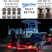 Load image into Gallery viewer, LED Boat Trailer Light Set, Waterproof Submersible Bright, Low Profile Rectangular, Tinned Wire, 2 PCS
