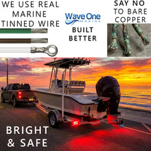 Load image into Gallery viewer, LED Boat Trailer Light Set, Waterproof Submersible Bright, Low Profile Rectangular, Tinned Wire, 2 PCS
