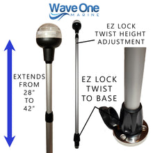 Load image into Gallery viewer, Adjustable Telescoping All-Around LED Anchor Light With Stainless Base | USCG 2NM | 12 Volt DC | 28&quot;-42&quot;
