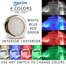 Load image into Gallery viewer, SURFACE Mount RGBW Internal Driver LED Courtesy Light | IP68 Waterproof (Bezel Options)
