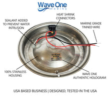 Load image into Gallery viewer, Four Color 7&quot; Stainless RGBW LED Marine Boat Dome Light | White - Blue - Red - Green | (Switch Type Options)
