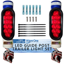 Load image into Gallery viewer, Boat Trailer Guide Post LED Pole Light Set, (DOT SAE APPROVED) IP67 Waterproof 12V PVC Pipe Tail Lights
