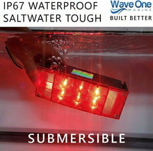 Load image into Gallery viewer, LED Boat Trailer Light Set, Waterproof Submersible Bright, Low Profile Rectangular, Tinned Wire, 2 PCS

